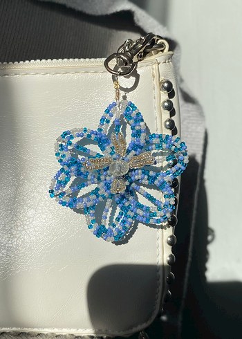 Renkli Boncuklu Bohem çanta charmı - Görsel 2