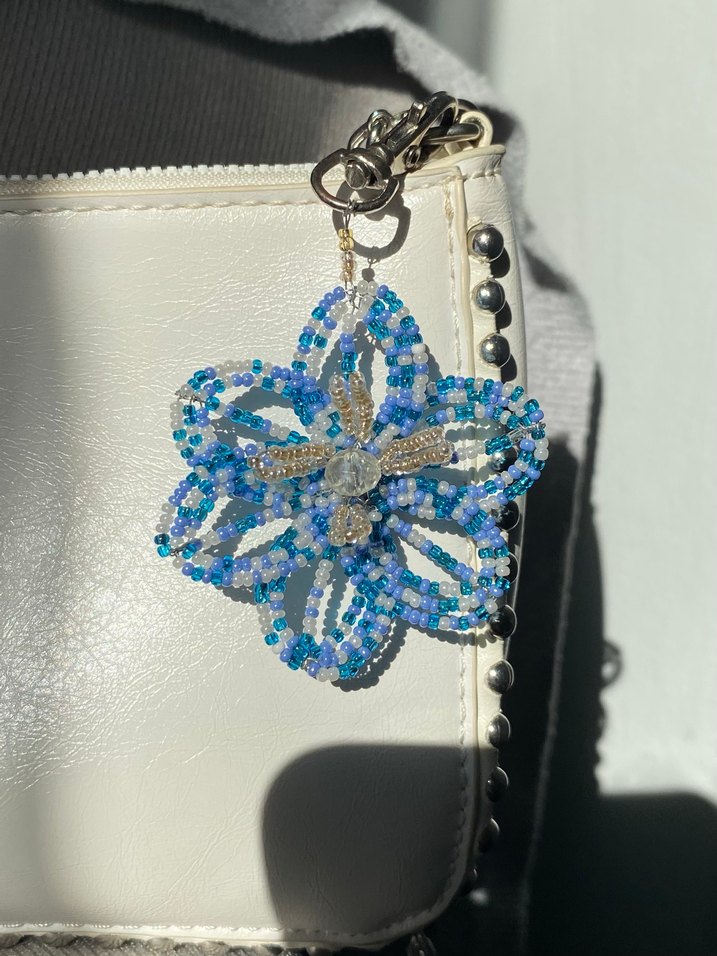 Renkli Boncuklu Bohem çanta charmı - Görsel 2