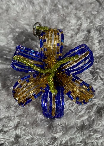 Renkli Boncuk İşlemeli çanta charmı - Görsel 2