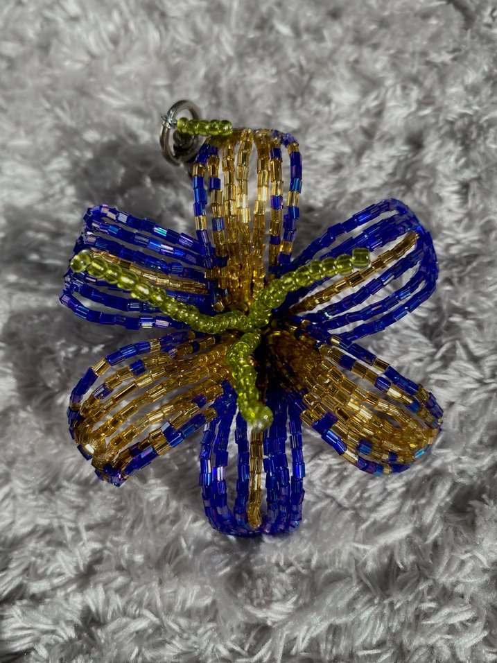 Renkli Boncuk İşlemeli çanta charmı - Görsel 2