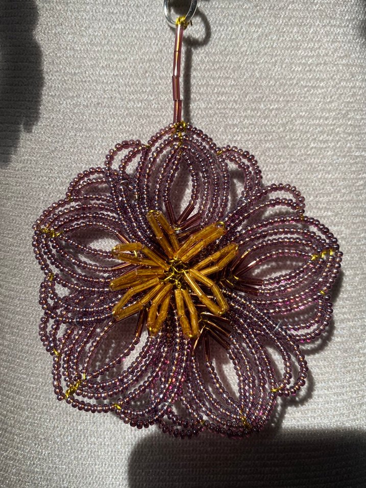 Mor Boncuklu çanta charmı - Görsel 2