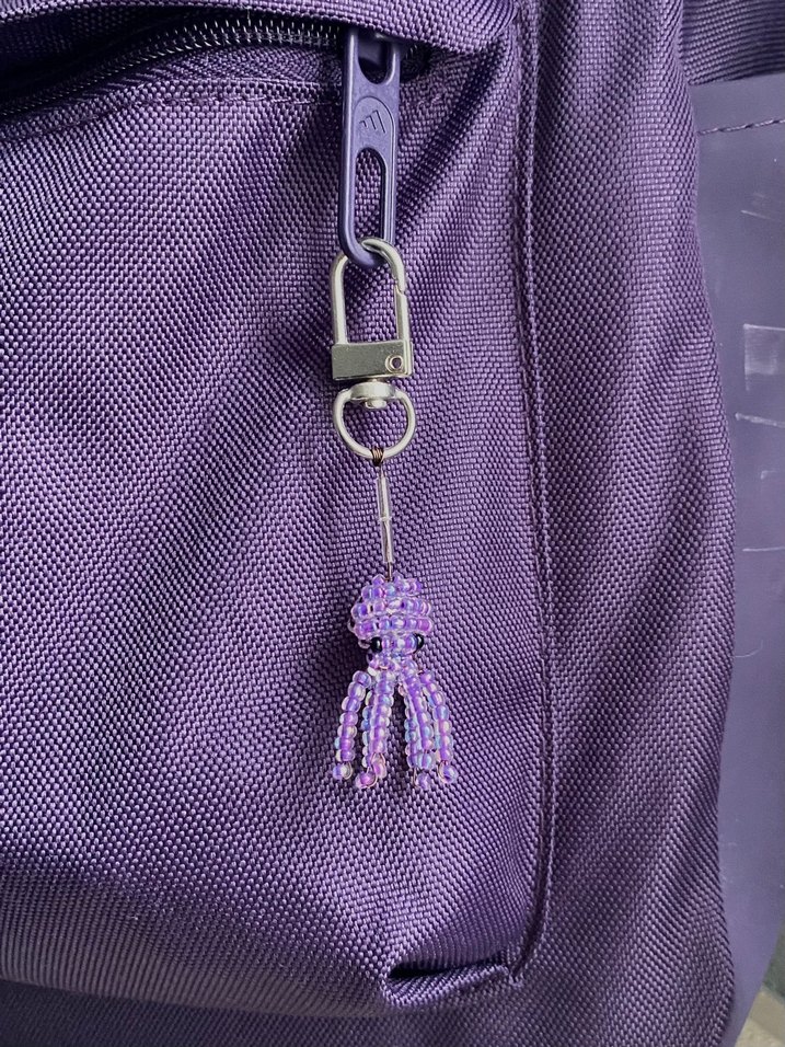 el yapımı ahtapot çanta charmı - Görsel 3