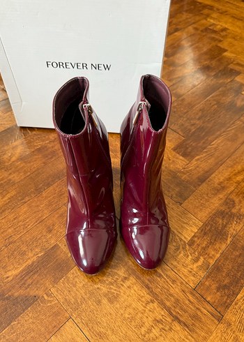 Forever New Bordo Rugan Kadın Topuklu Bot