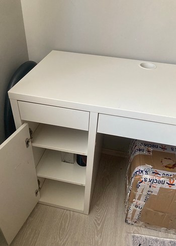 Beyaz Gri Ofis Masası 105x50 cm - Görsel 3