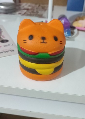 Renkli Kedi Hamburger Squishy
