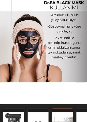 Dr.EA Siyah Arındırıcı Soyulabilir Maske 75 ml - Görsel 2