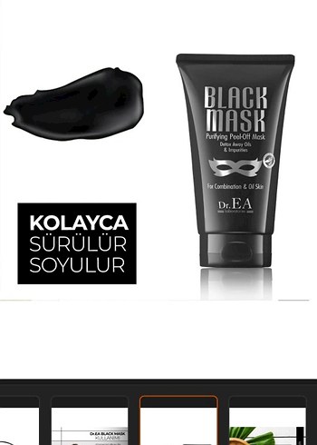 Dr.EA Siyah Arındırıcı Soyulabilir Maske 75 ml - Görsel 3