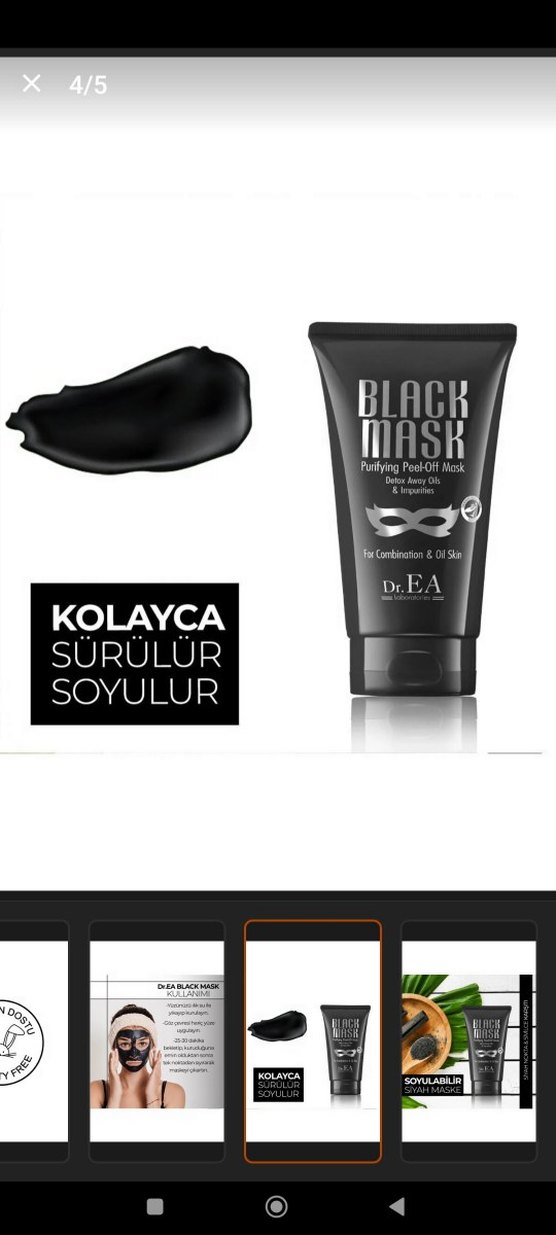 Dr.EA Siyah Arındırıcı Soyulabilir Maske 75 ml - Görsel 3