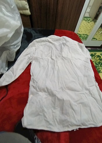 Uzun Kollu Beyaz Keten Erkek Gömlek - Görsel 5