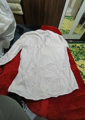 Uzun Kollu Beyaz Keten Erkek Gömlek - Görsel 3