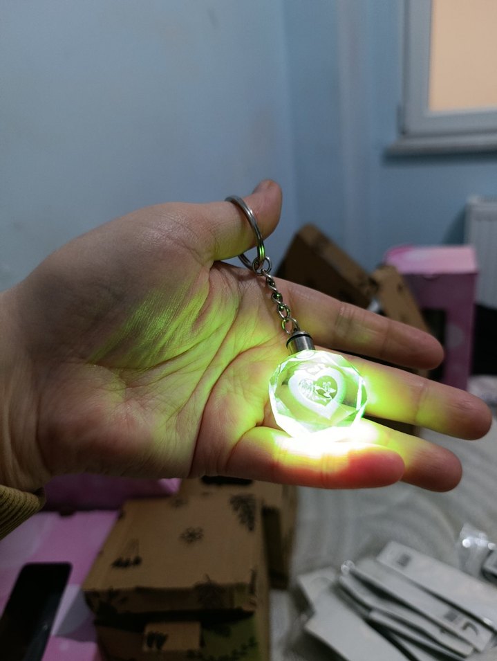 Renkli Boncuklu Kadın Anahtarlık - Görsel 4