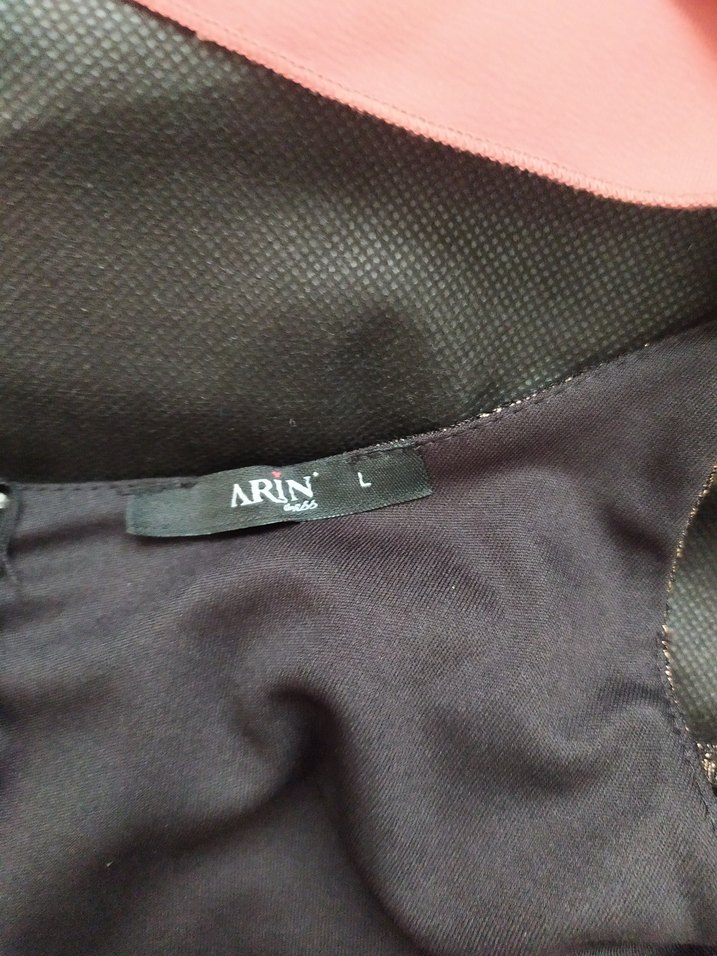 Parlak Kahverengi Drapeli Midi Elbise - Görsel 4