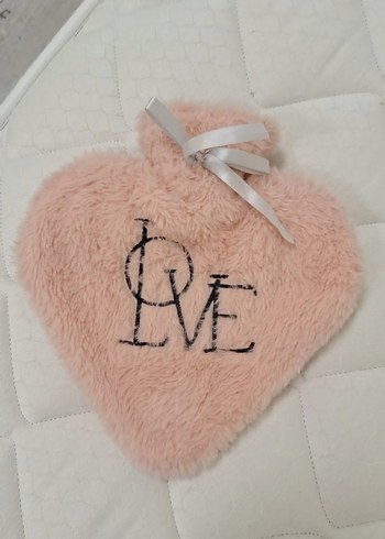 Pembe Kalp Şeklinde Peluş Sıcak Su Torbası