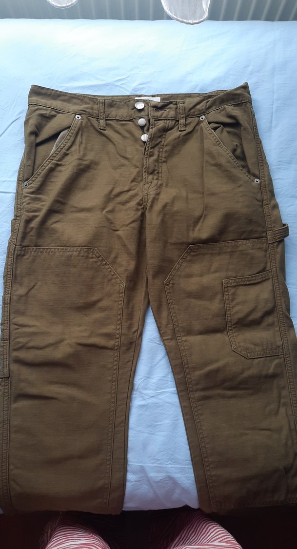 Haki Rahat Kadın Keten Pantolon - Görsel 4