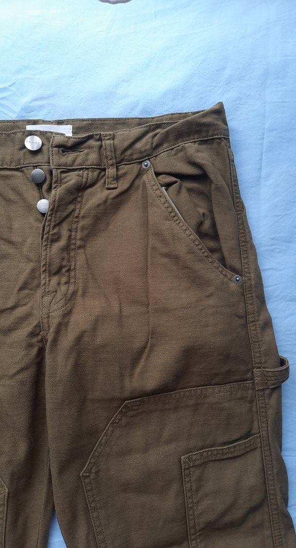 Haki Rahat Kadın Keten Pantolon - Görsel 5