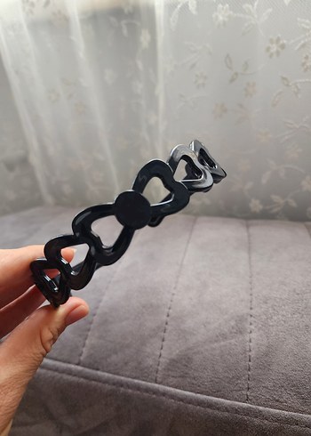 Zincir Detaylı Siyah Gotik Saç Aksesuarı