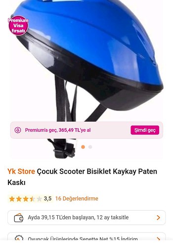 Mavi Minimalist Kask - Görsel 4