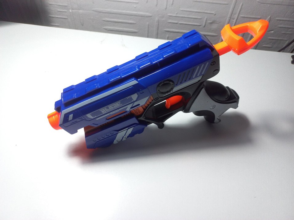Mavi Renkli Blaze Storm marka sünger mermili Oyuncak Tabanca - Görsel 4