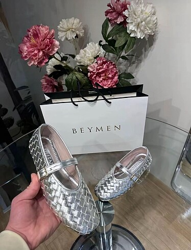 Beymen örgü model gümüş babet