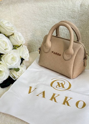 Beden kahverengi Renk Vakko mini çanta deri askılı