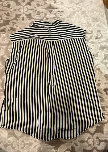 m Beden Vintage Zara Çizgili Bluz