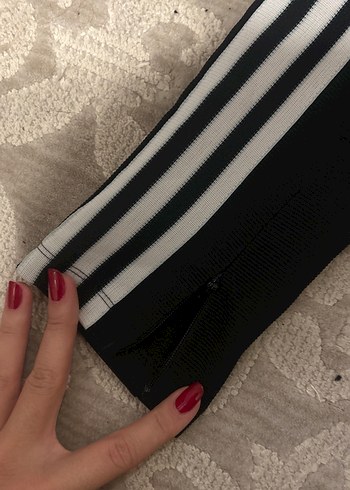 xs Beden siyah Renk Adidas Kadın Siyah Dar Kesim Spor Pantolon