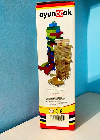  Beden Renk Oyunccak Woody Jenga oyunu 