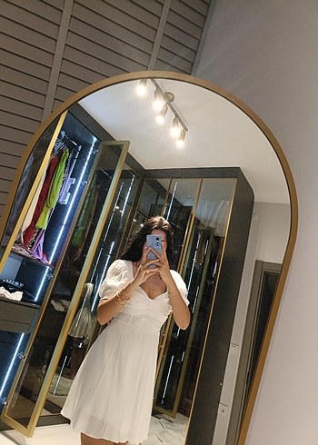 Beyaz Straplez Mini Gelinlik - Görsel 3