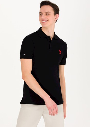 U.S. Polo Assn. Siyah Erkek Polo Tişört