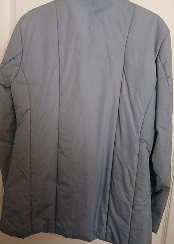 Mavi Peluş Detaylı Kadın Kışlık Mont - Görsel 4