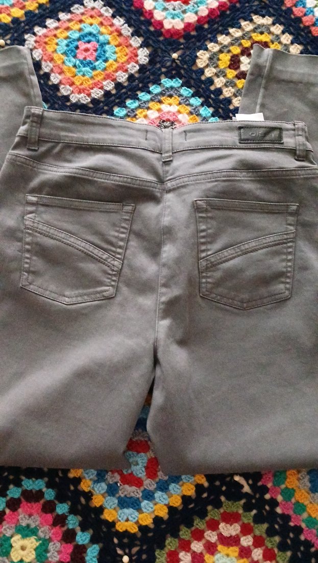 Gri  Bohem Kadın Kumaş Pantolon - Görsel 4