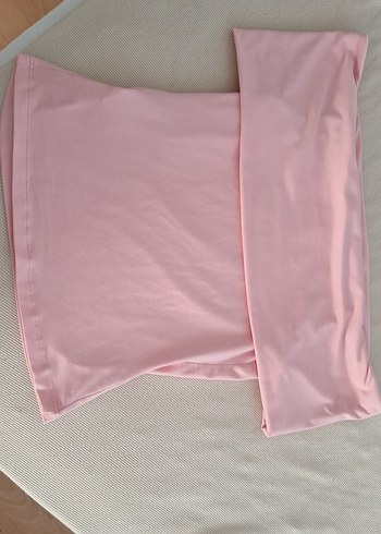 H&M Pastel Pembe Madonna Yaka Bluz