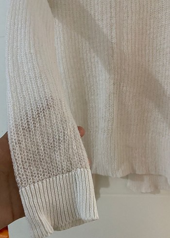 Topshop Beyaz Örgü Kadın Kazak