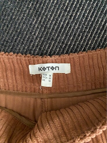 38 Beden kahverengi Renk koton culotte pantolon
