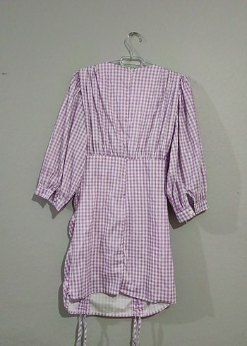 Mor Midi Pilili Günlük Elbise - Görsel 3