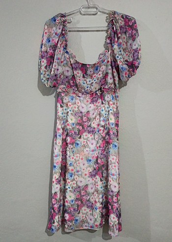 Çiçek Desenli Bohem Elbise - Görsel 2