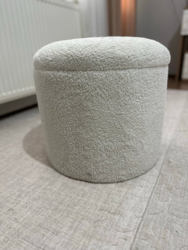 X Large Beyaz Tedy Kumaş
Sandıklı Silindi Dekoratif Pufidik Puf - Görsel 2