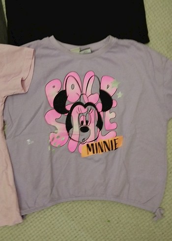 Kız Çocuk Pembe Baskılı Kısa Kollu Tişört - Görsel 3