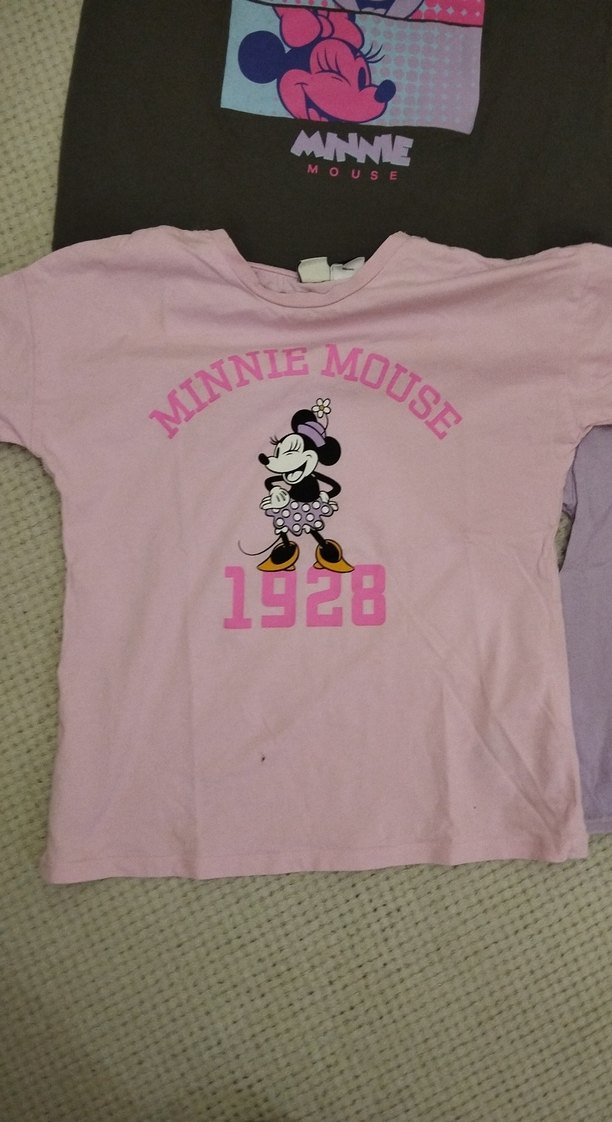 Kız Çocuk Pembe Baskılı Kısa Kollu Tişört - Görsel 2