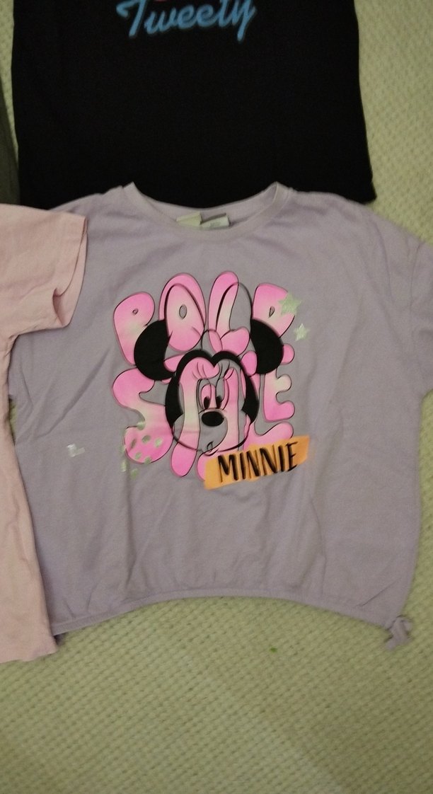 Kız Çocuk Pembe Baskılı Kısa Kollu Tişört - Görsel 3