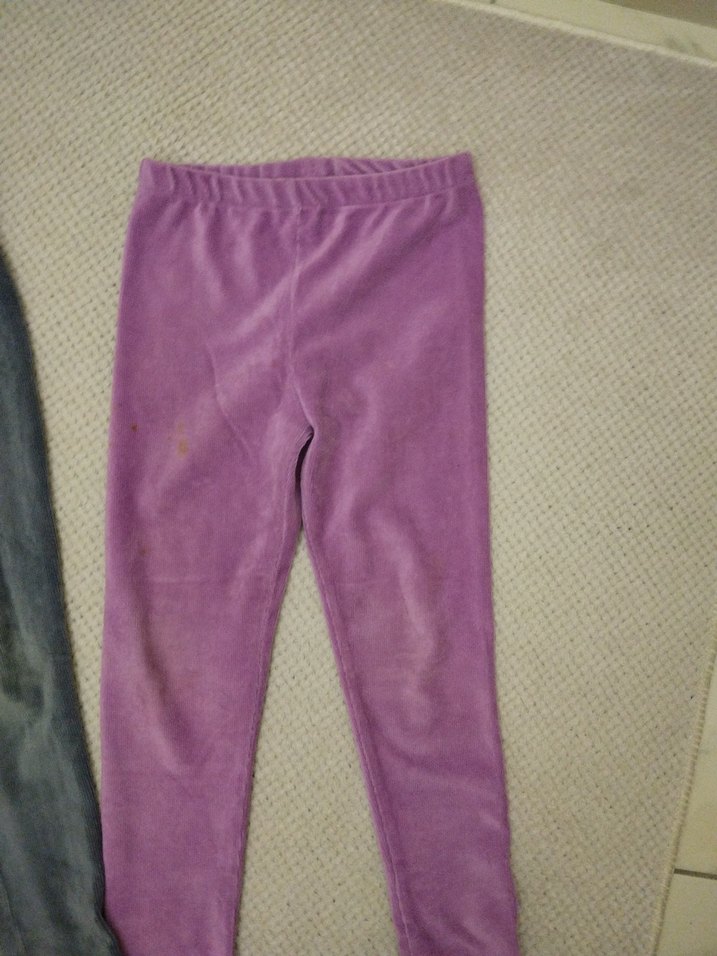 Kız Çocuk Mor ve Gri Tayt Seti - Görsel 3