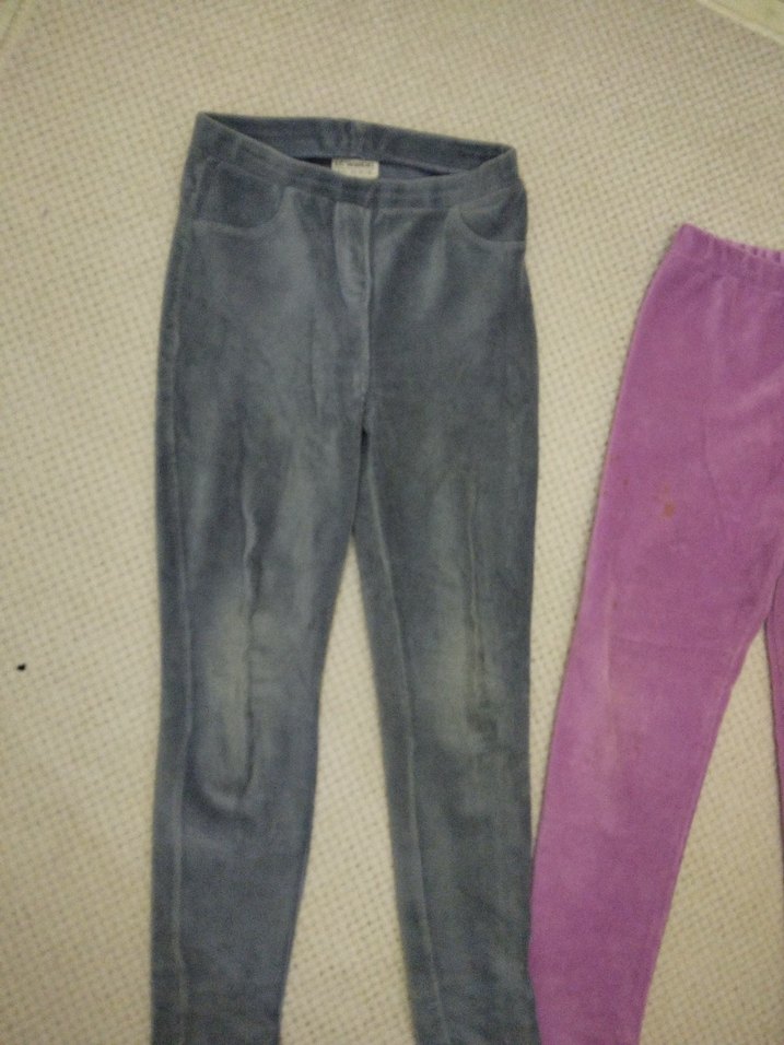 Kız Çocuk Mor ve Gri Tayt Seti - Görsel 2