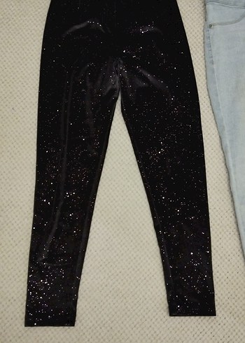 Kız Çocuk Parlak Siyah Tayt - Görsel 2