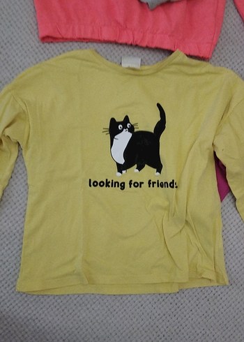 Kız Çocuk Renkli Uzun Kollu Tişört - Görsel 5