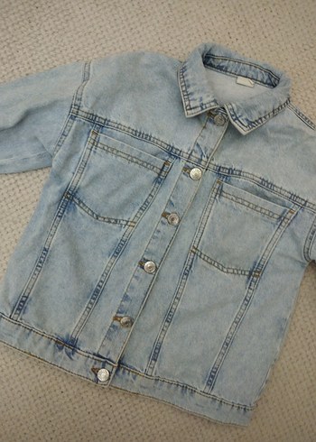 Düğmeli Kadın Denim Ceket - Görsel 3