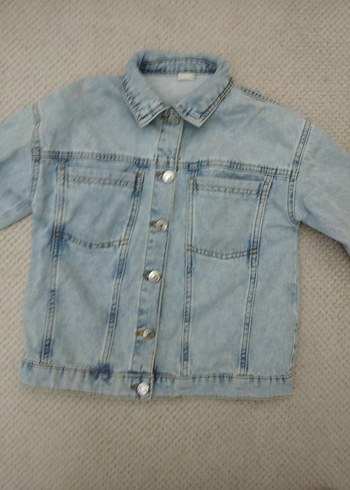 Düğmeli Kadın Denim Ceket - Görsel 2