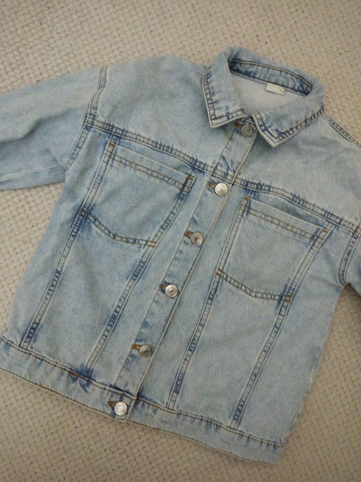 Düğmeli Kadın Denim Ceket - Görsel 3