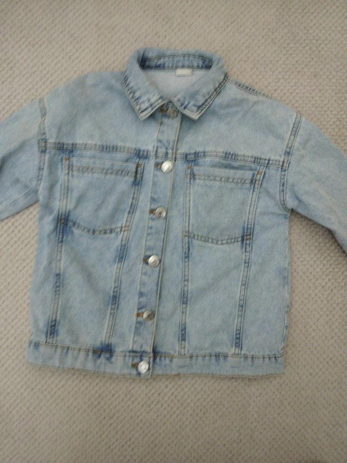 Düğmeli Kadın Denim Ceket - Görsel 2