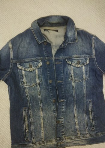 Düğmeli Koyu Mavi Erkek Denim Ceket - Görsel 3