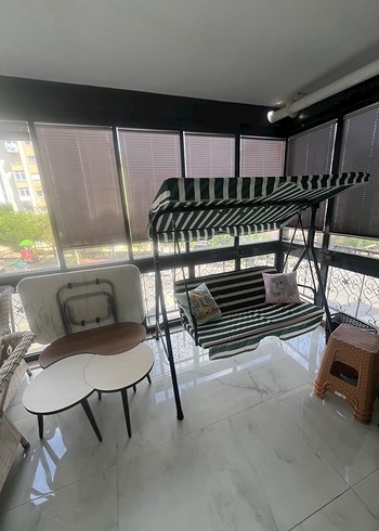  Beden yeşil Renk Balkon bahçe salıncağı